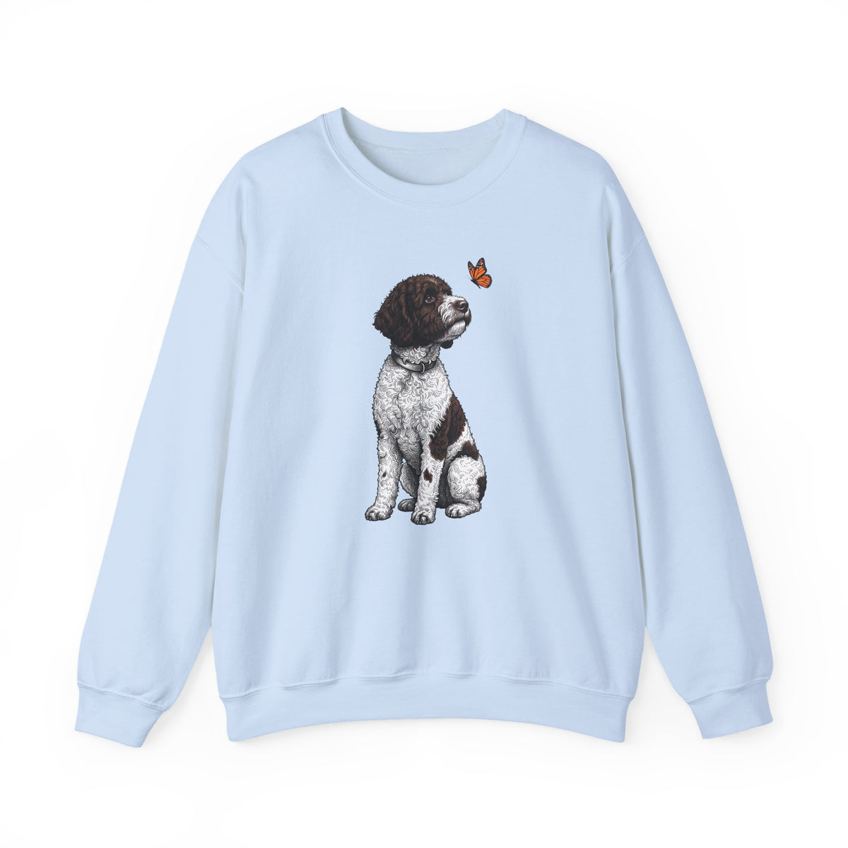 Lagotto Butterfly Crewneck Sweatshirt Light Blue