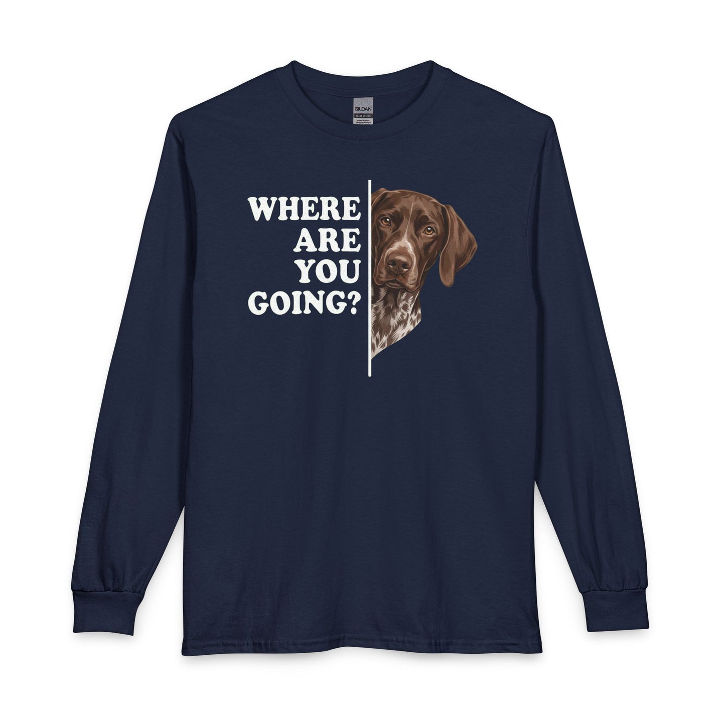 German Shorthaired Pointer Followning Long Sleeve