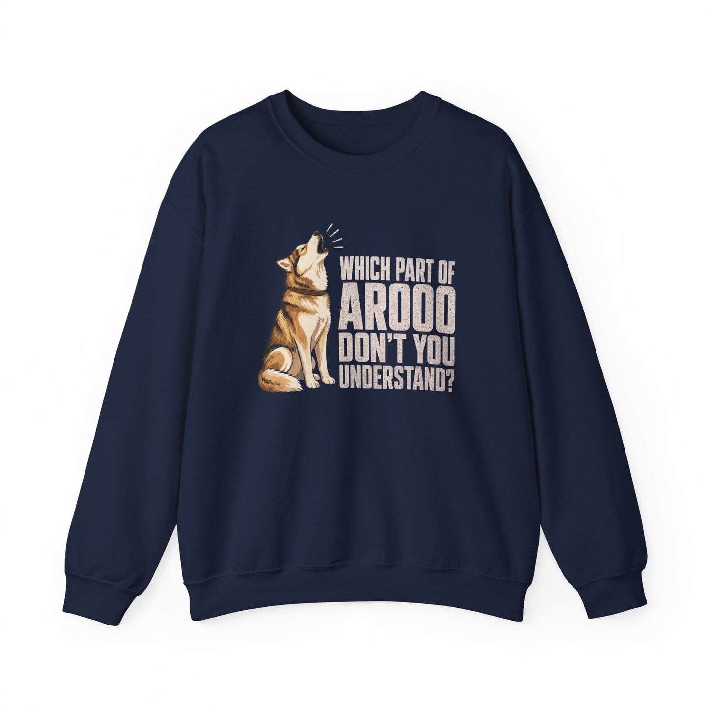 Sable Husky Howl Crewneck Sweatshirt Navy