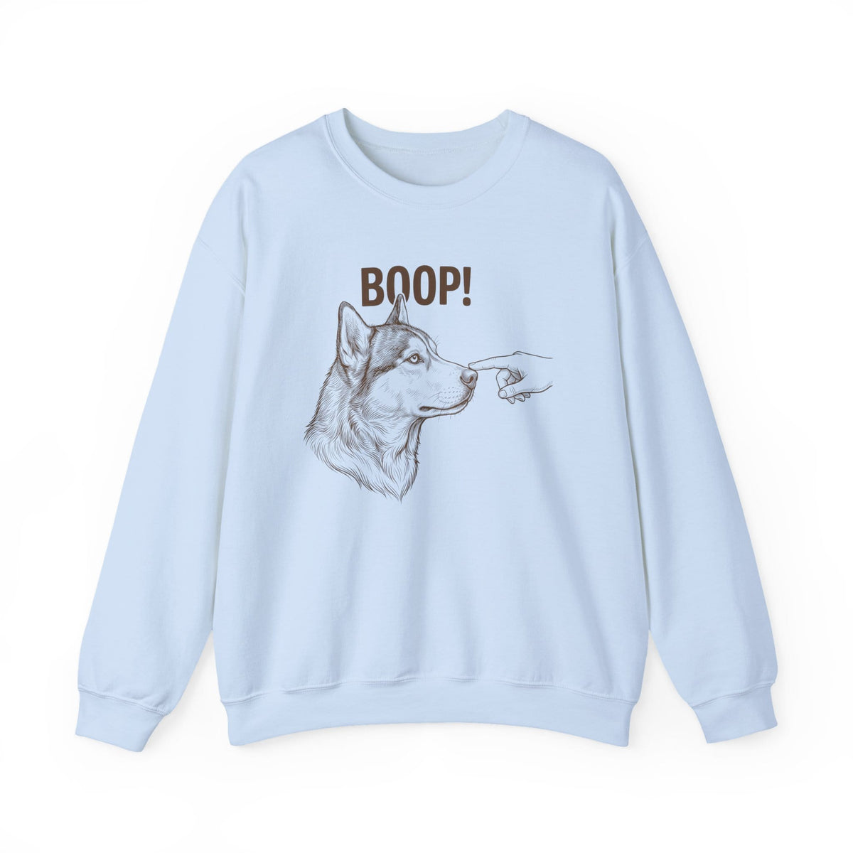 Husky Boop Crewneck Sweatshirt Light Blue