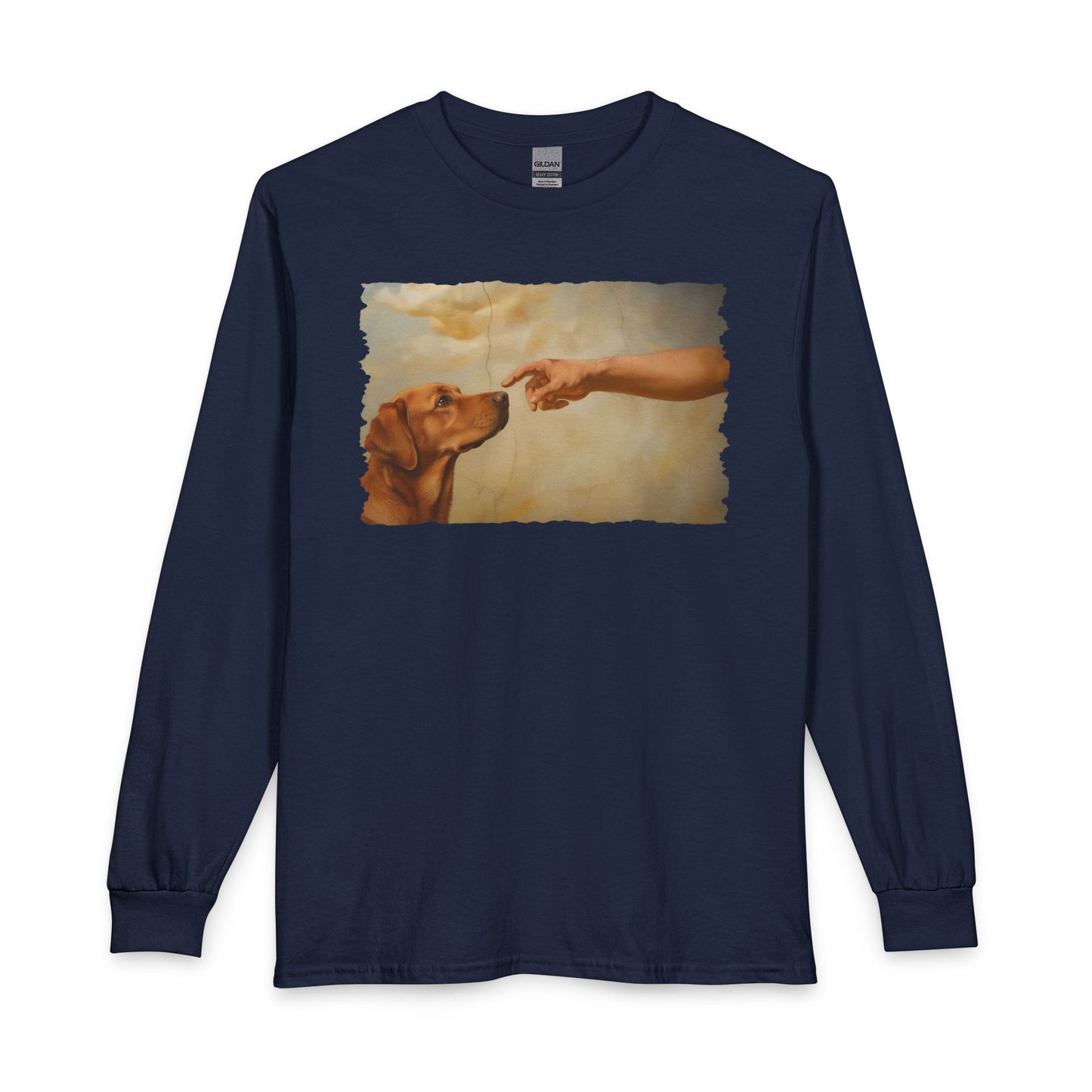 God Creates Fox Red Labrador Long Sleeve Navy