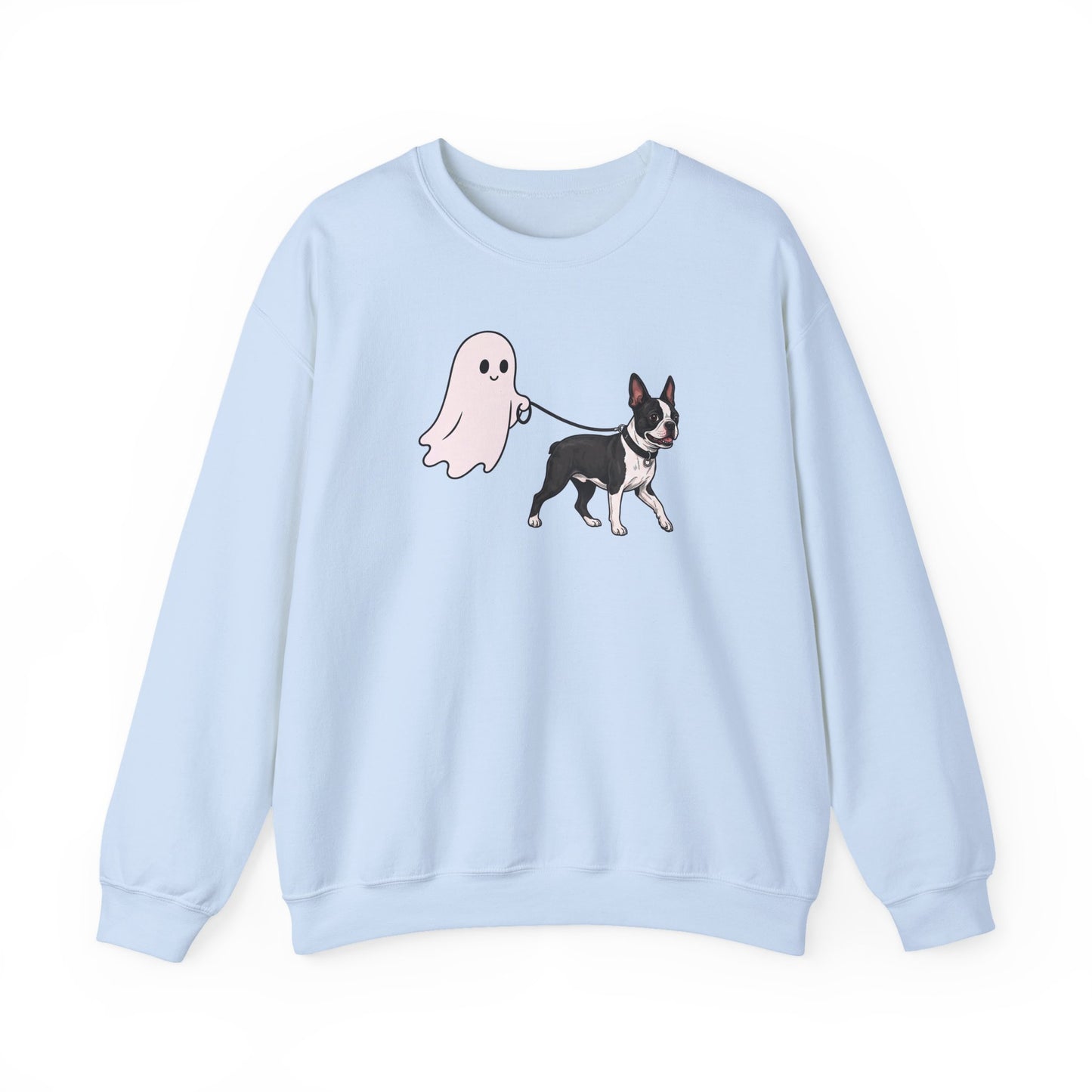 Boston Terrier Ghost Walk Crewneck Sweatshirt