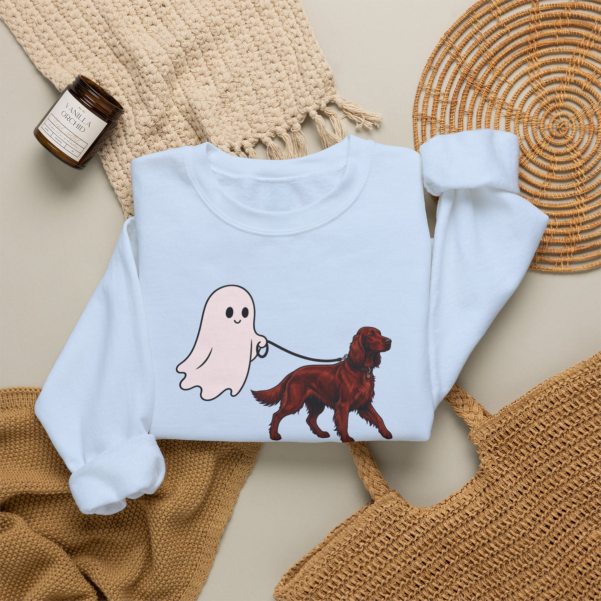 Irish Setter Ghost Walk Crewneck Sweatshirt