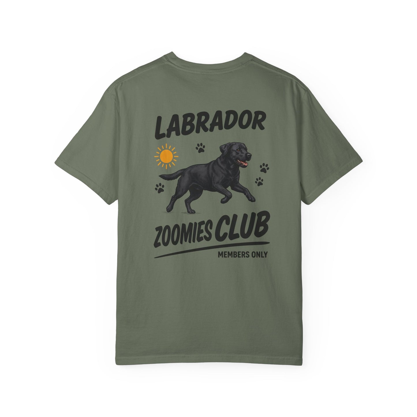 Labrador Zoomies Club Premium Tee (Back Print)