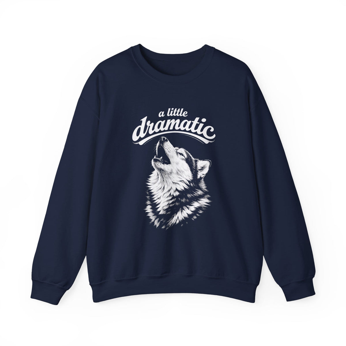 Dramatic Husky Crewneck Sweatshirt Navy