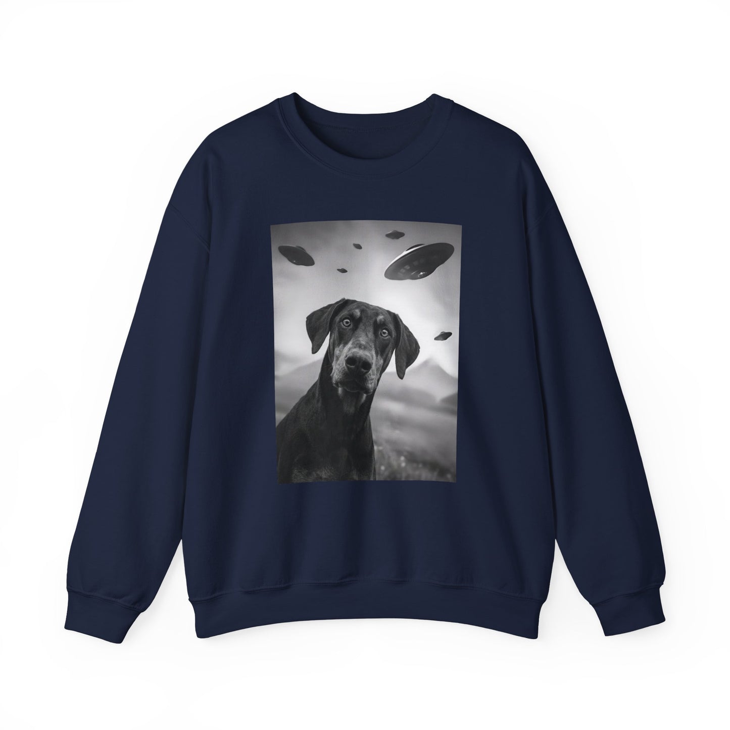 Doberman Pinscher UFO Crewneck Sweatshirt