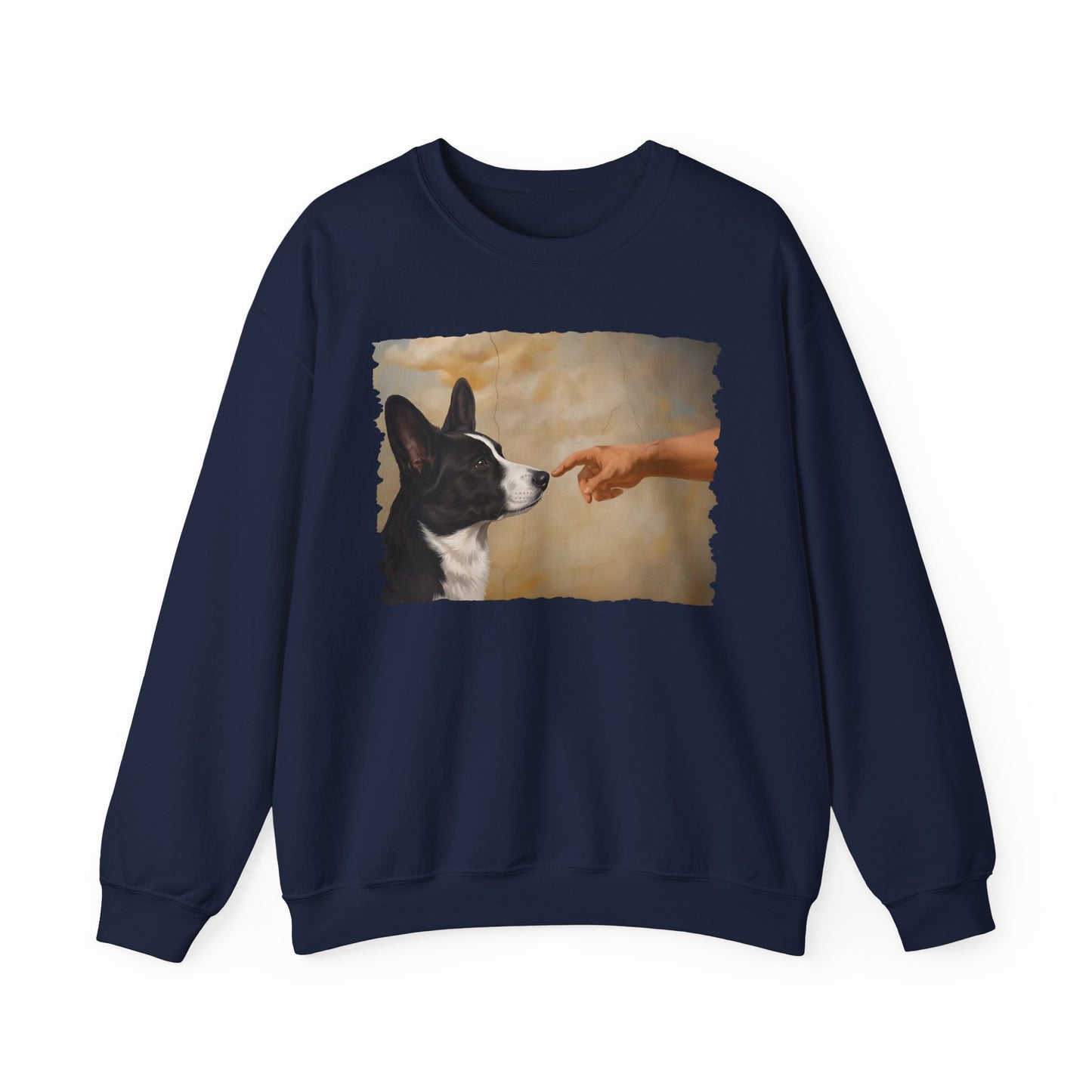 Cardigan Welsh Corgi Black And White Creation Crewneck Sweatshirt