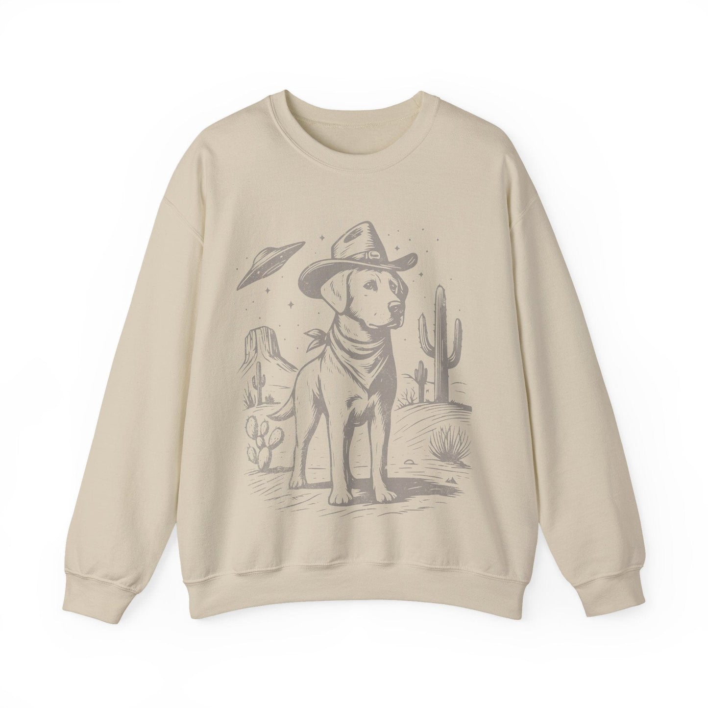 Labrador Cowboy Crewneck Sweatshirt Sand