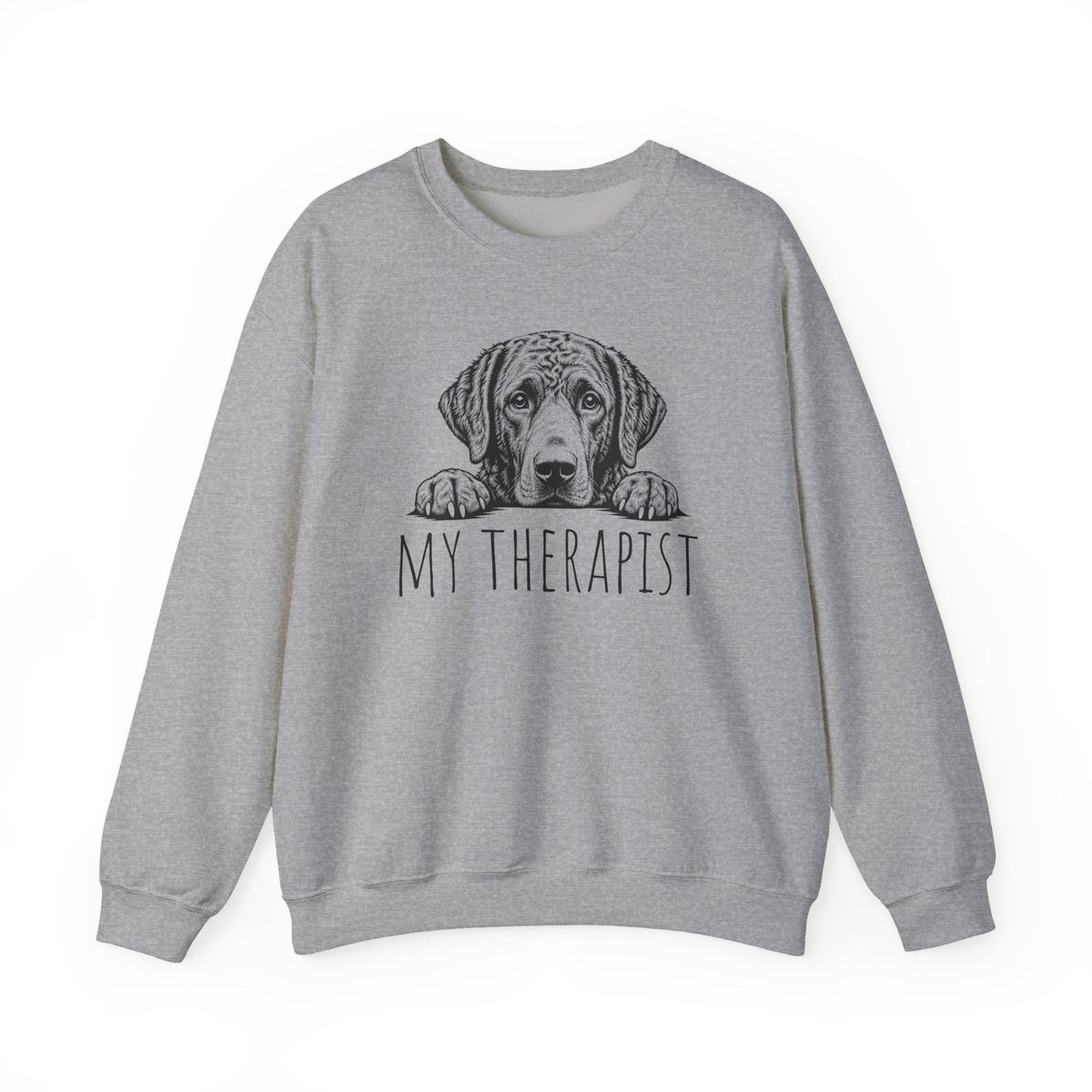 Chesapeake Bay Retriever My Therapist Crewneck Sweatshirt