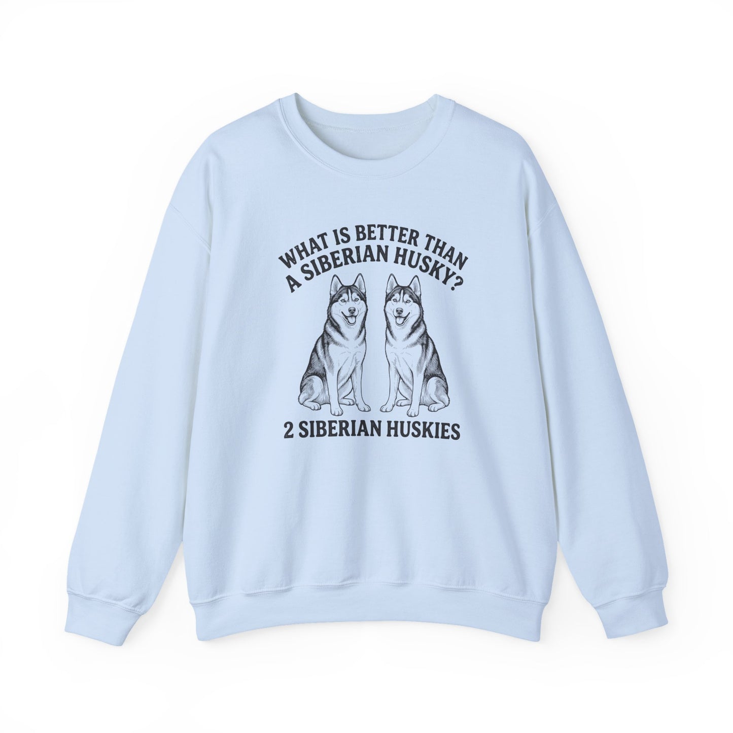 2 Huskies Crewneck Sweatshirt Light Blue