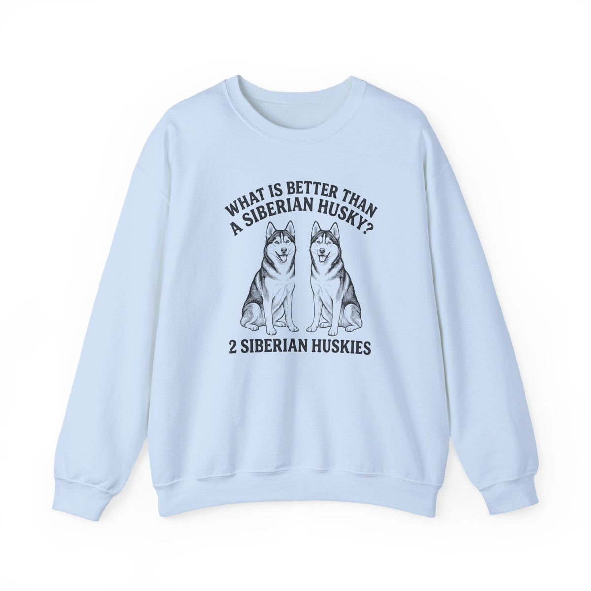 2 Huskies Crewneck Sweatshirt Light Blue