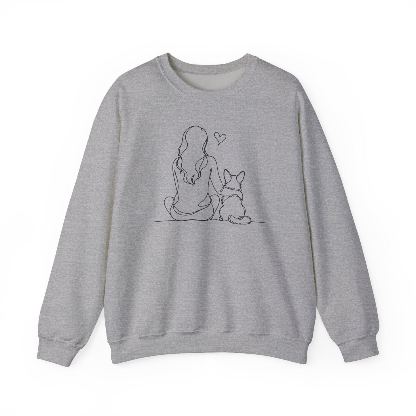 Cardigan Welsh Corgi and Girl Crewneck Sweatshirt