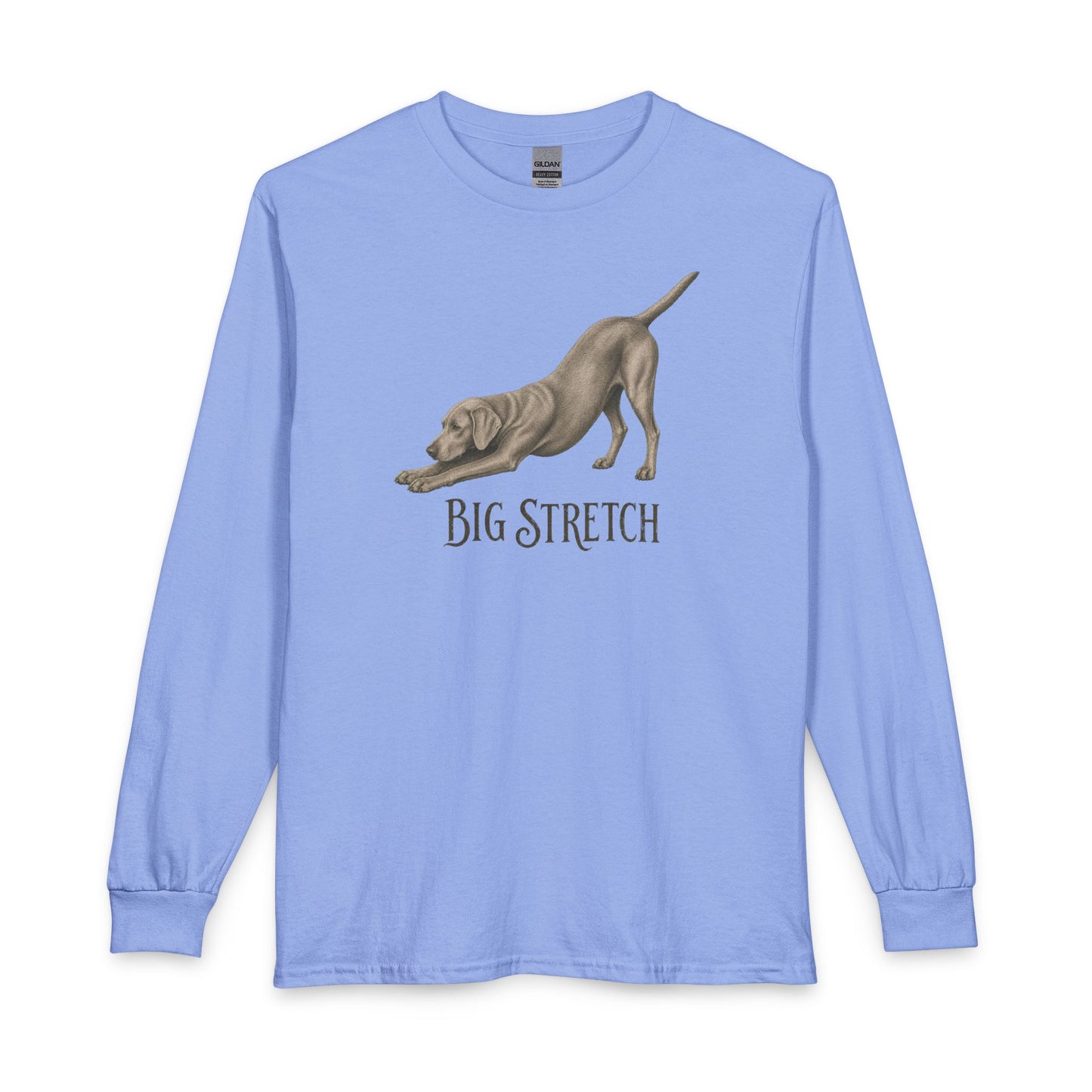 Big Stretch Weimaraner Long Sleeve Carolina Blue