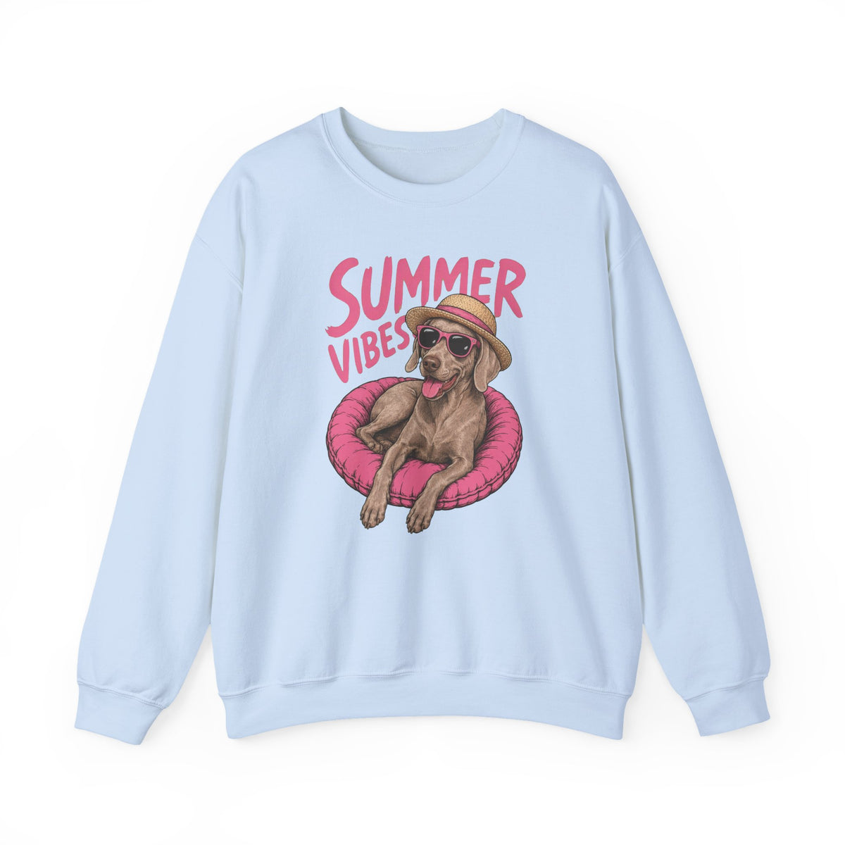 Summer Vibes Weimaraner Crewneck Sweatshirt
