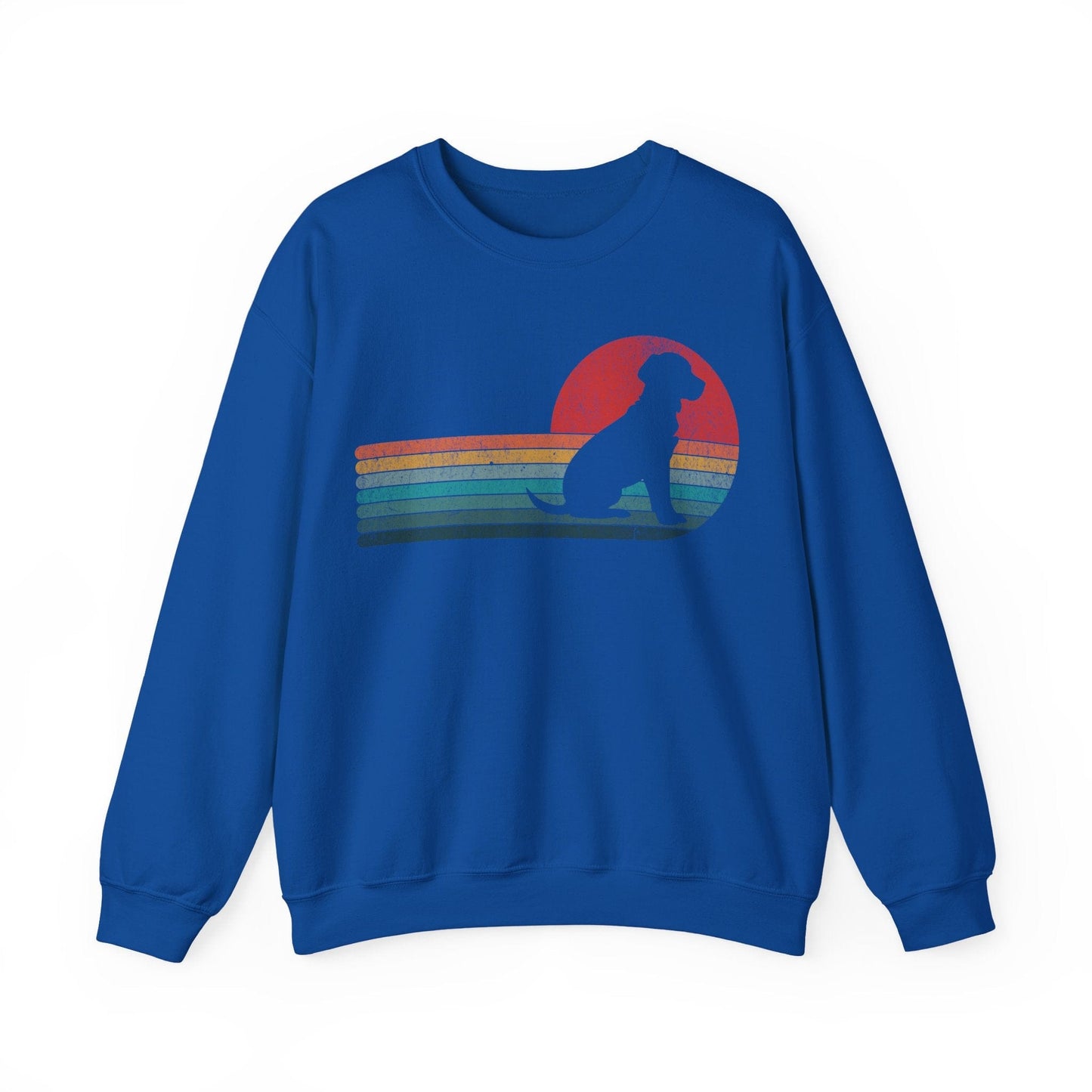 Retro Labrador Crewneck Sweatshirt Royal