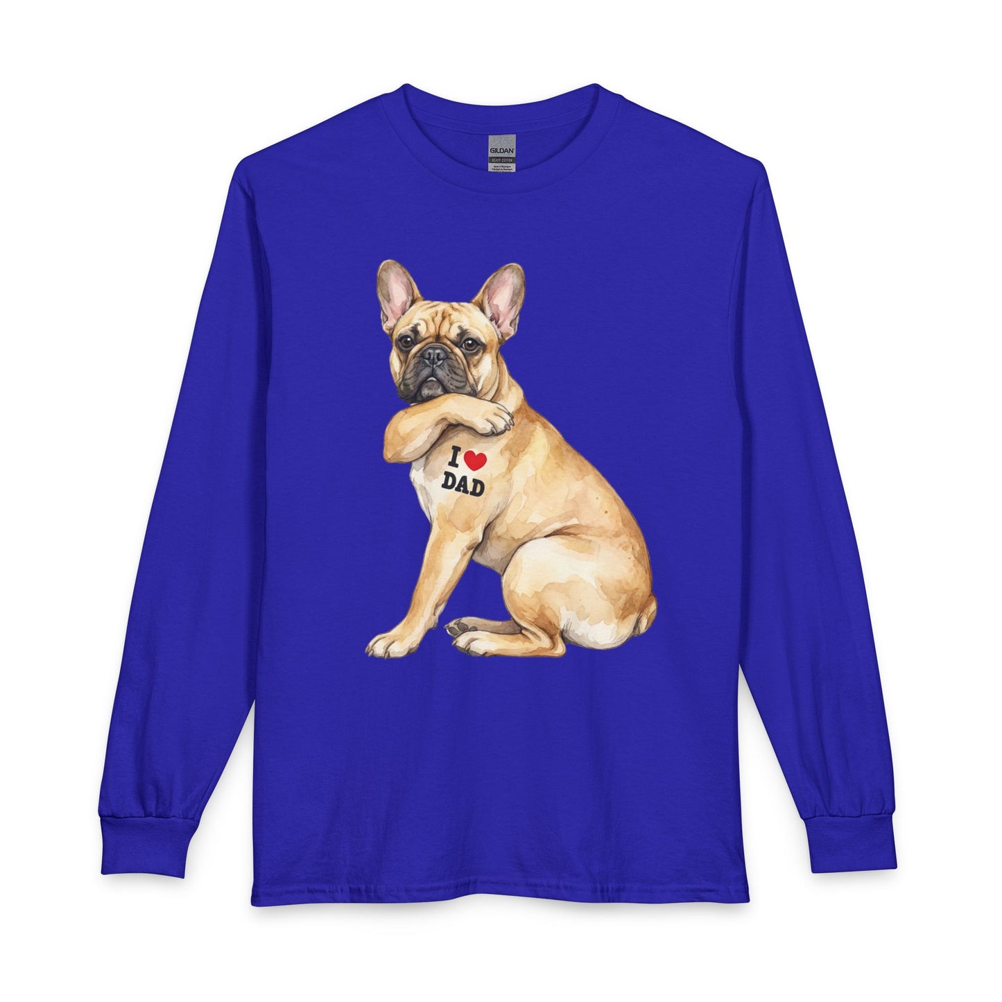 French Bulldog I Love Dad Long Sleeve Royal