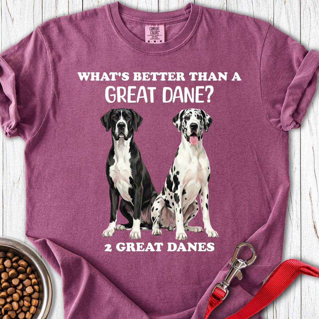 2 Great Danes Premium Tee Berry