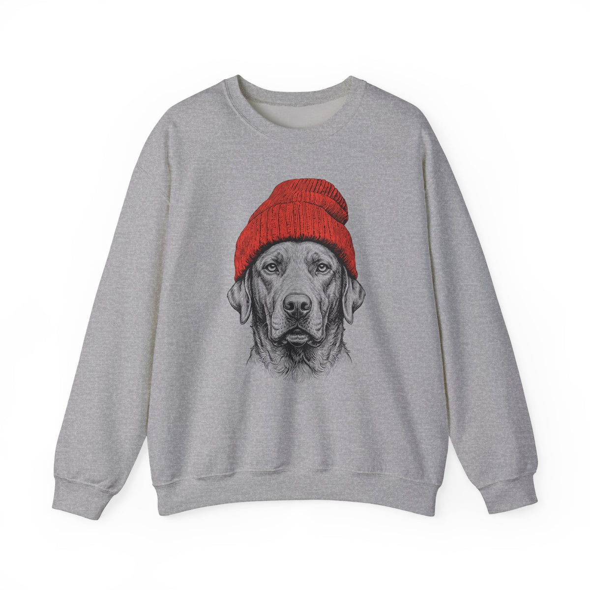 Chesapeake Bay Retriever Beanie Crewneck Sweatshirt