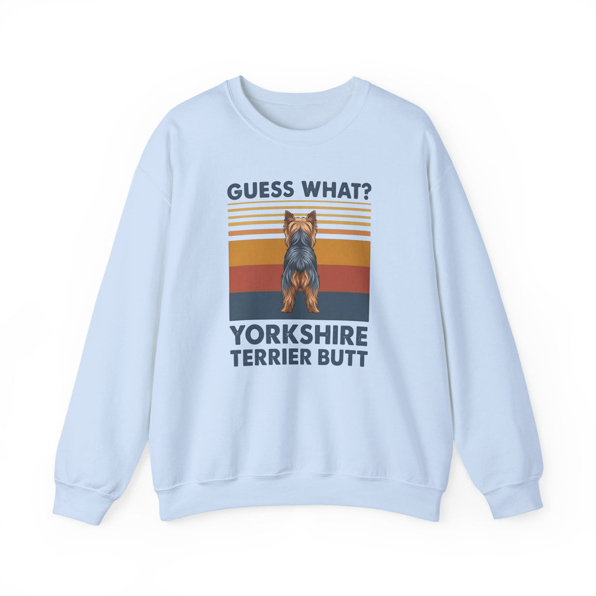 Yorkshire Terrier Butt Crewneck Sweatshirt Light Blue