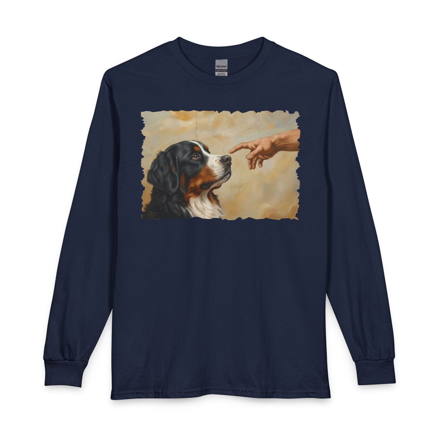 God Creates Bernese Mountain Dog Long Sleeve