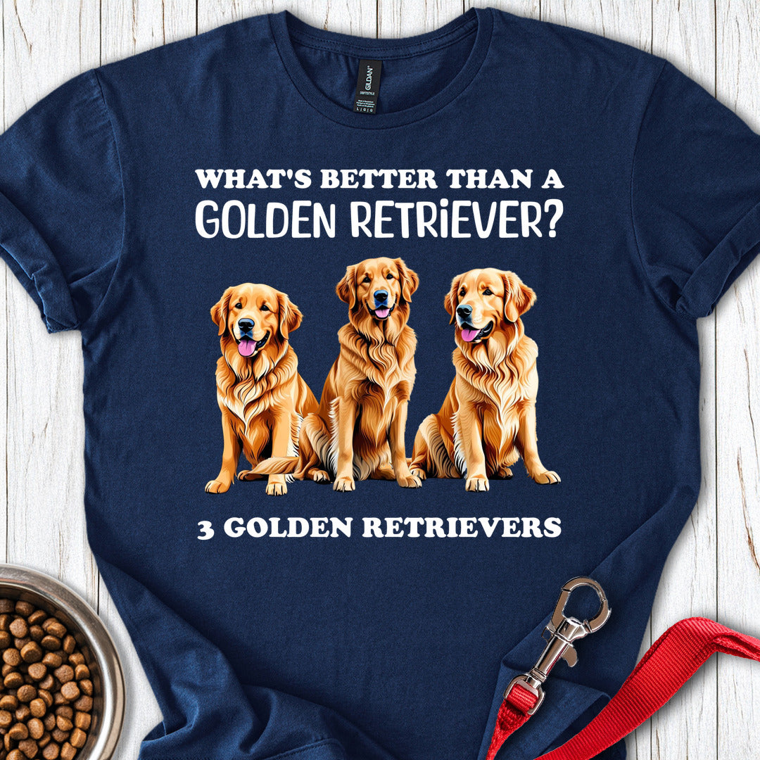 3 Golden Retrievers Navy
