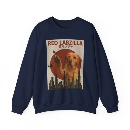 Red Labzilla Crewneck Sweatshirt Navy