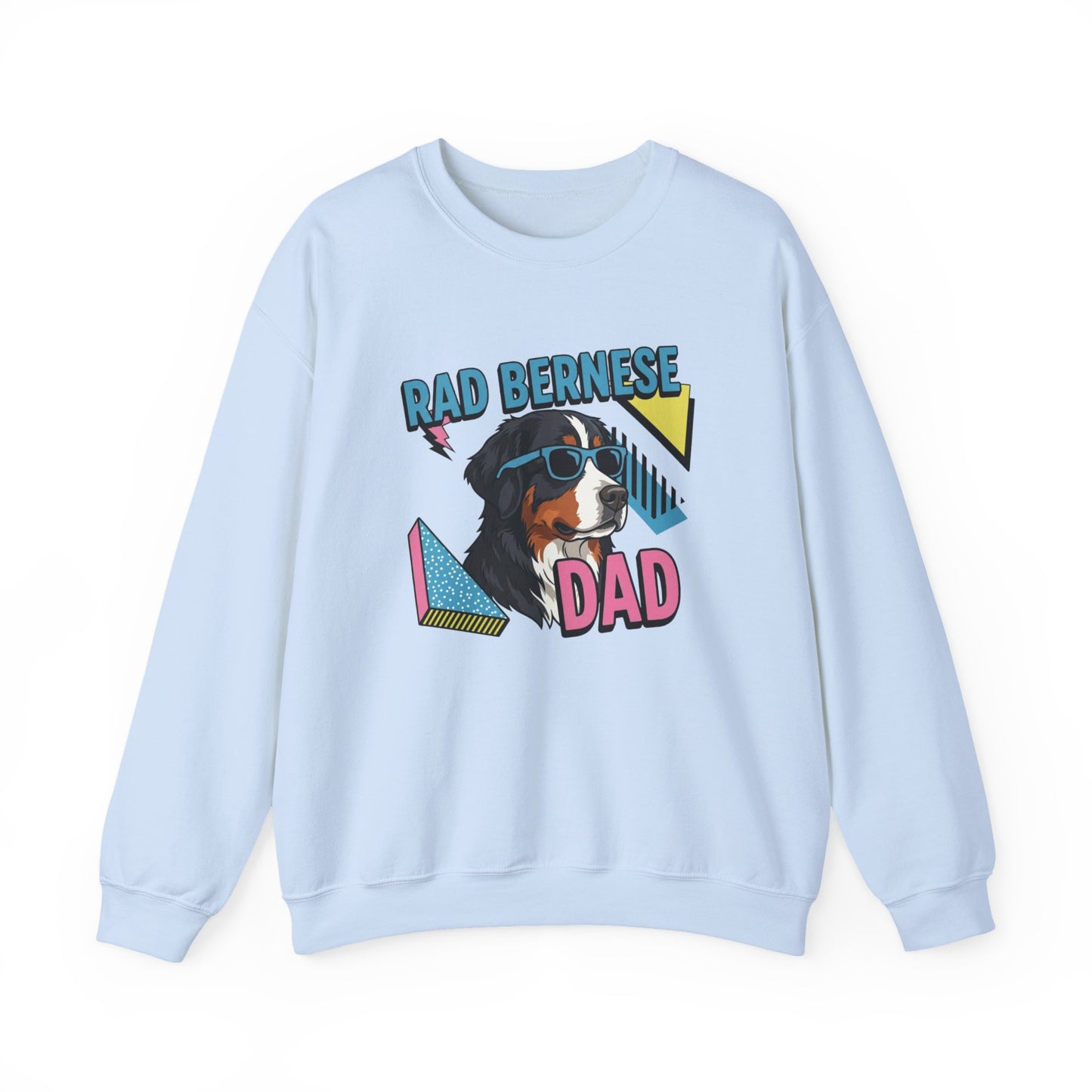 Rad Bernese Dad 90's Crewneck Sweatshirt Light Blue