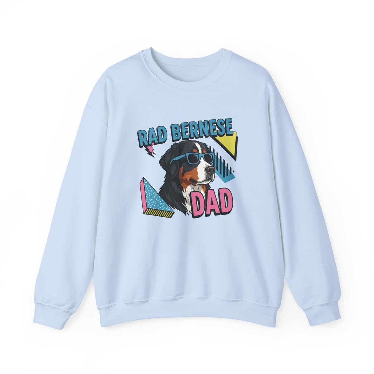Rad Bernese Dad 90's Crewneck Sweatshirt Light Blue