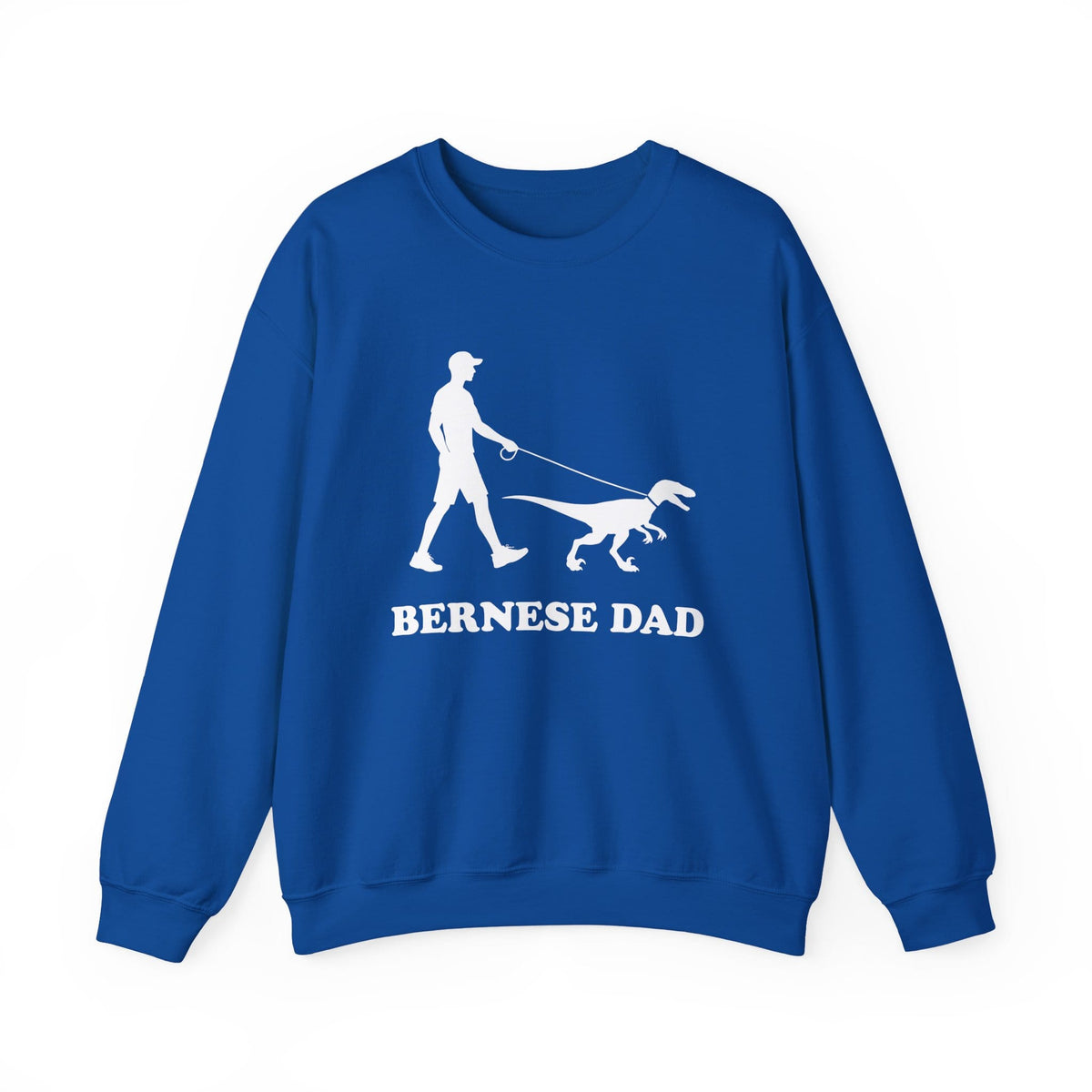 Bernese Dad Velociraptor Crewneck Sweatshirt Royal