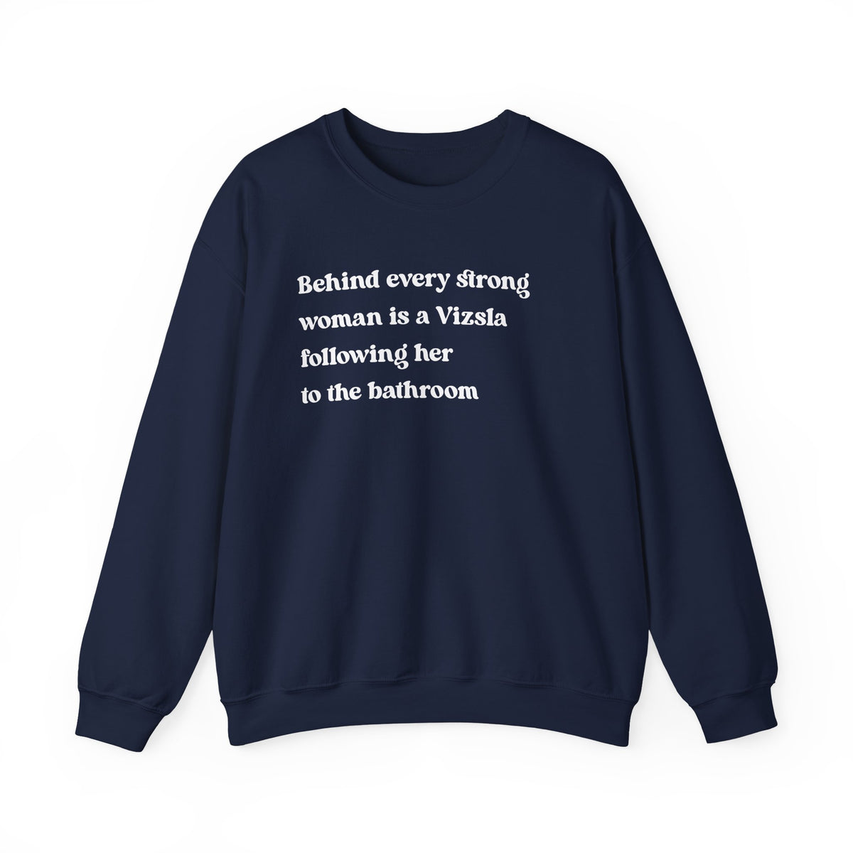 Vizsla Strong Woman Crewneck Sweatshirt