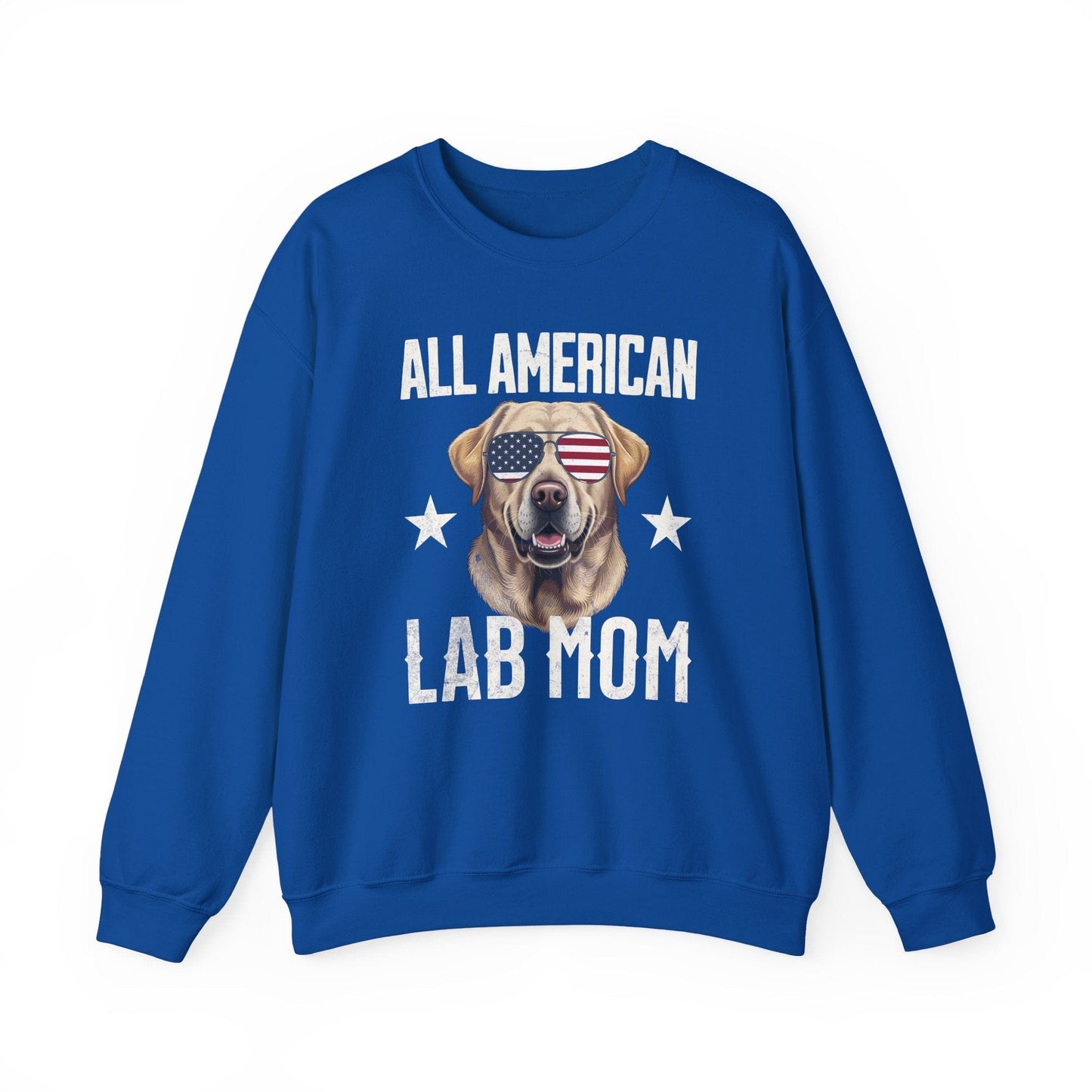 All American Lab Mom Crewneck Sweatshirt Royal
