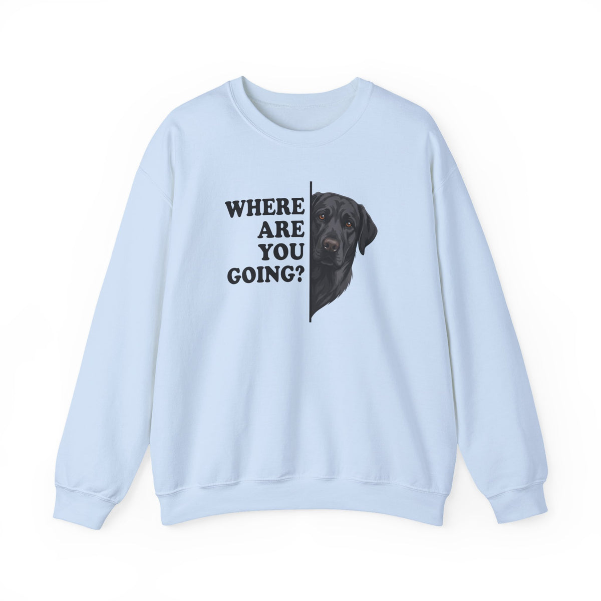 Black Labrador Alert Crewneck Sweatshirt