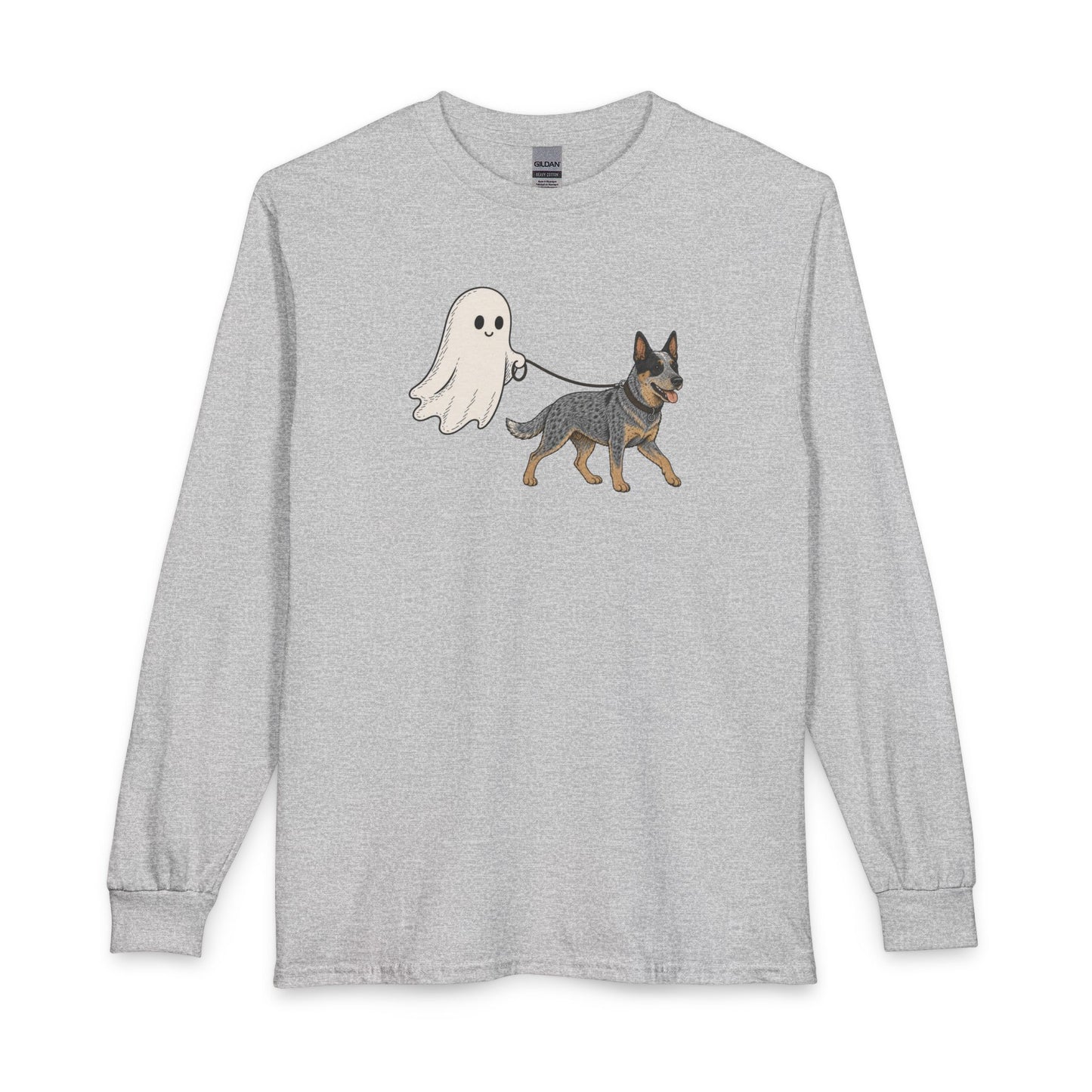 Blue Heeler Ghost Halloween Long Sleeve