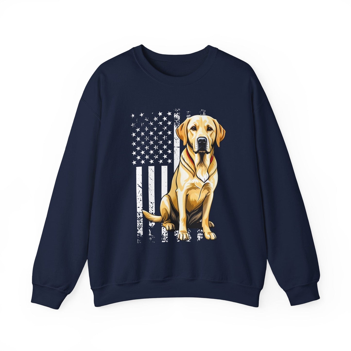 Yellow Lab USA Crewneck Sweatshirt Navy