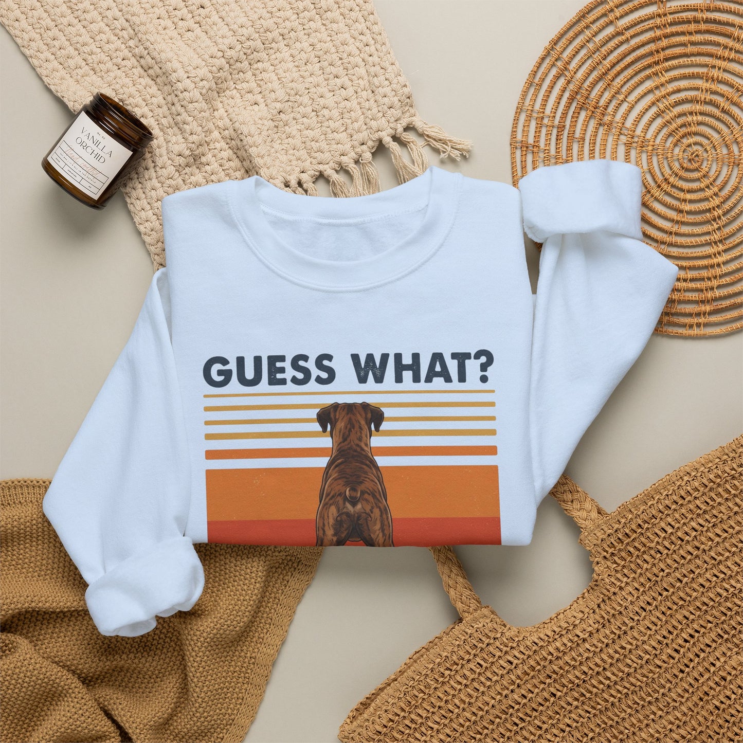 Brindle Boxer Butt Crewneck Sweatshirt