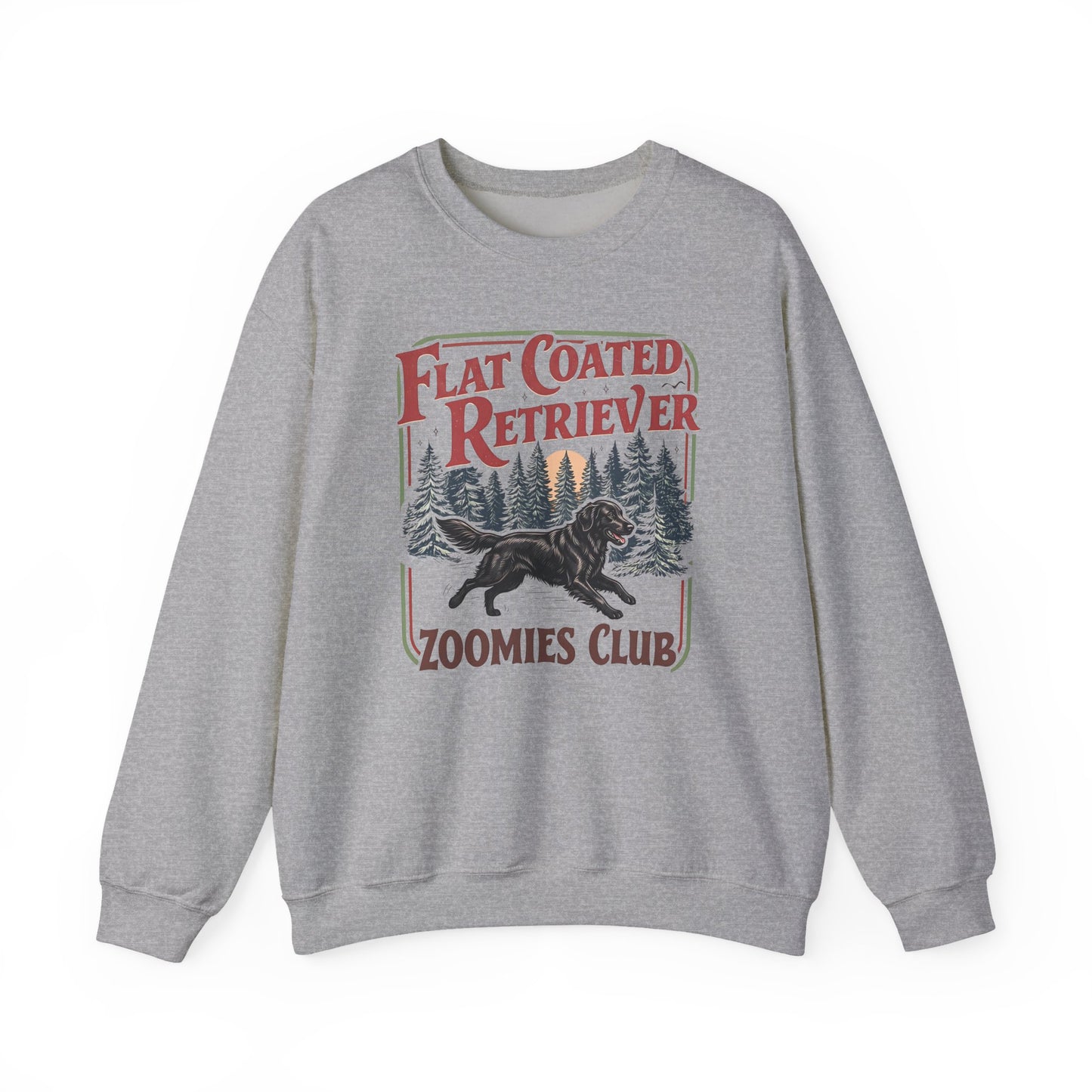 Flat Coated Retriever Zoomies Club Crewneck Sweatshirt
