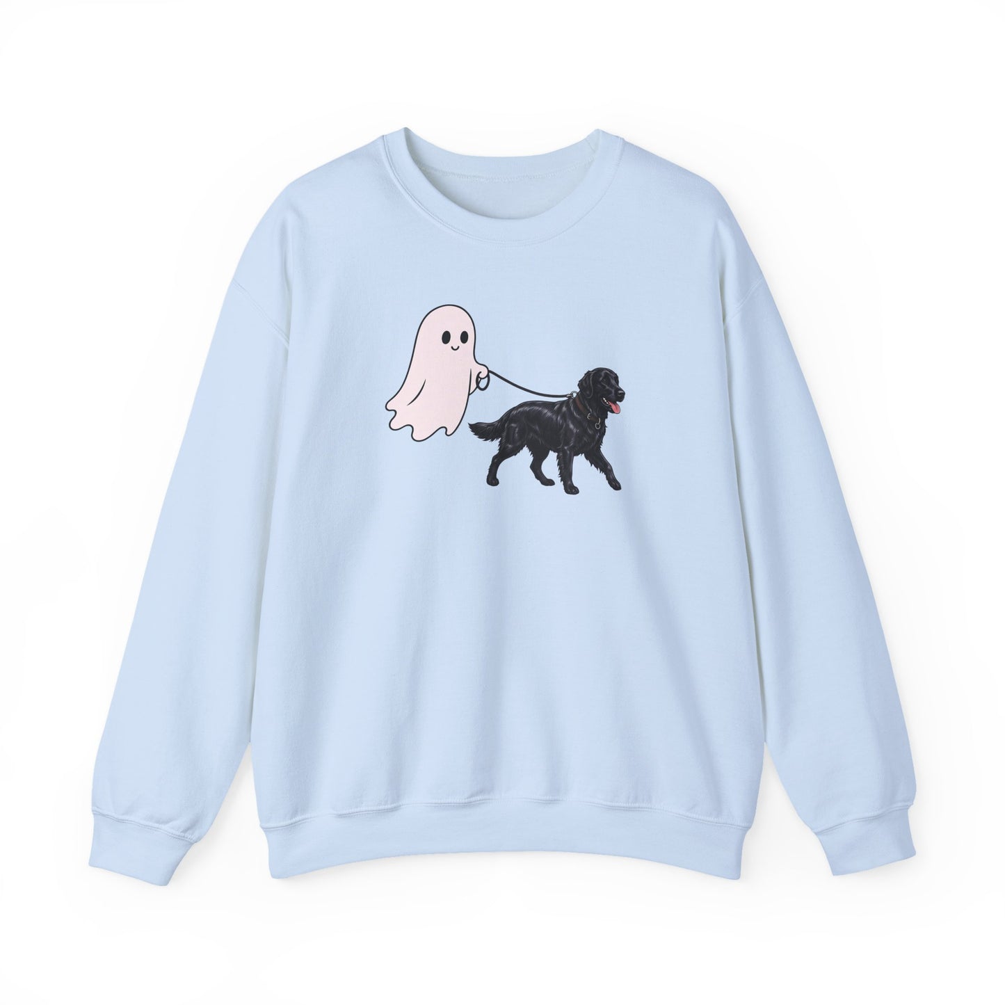 Flat Coated Retriever Ghost Walk Crewneck Sweatshirt