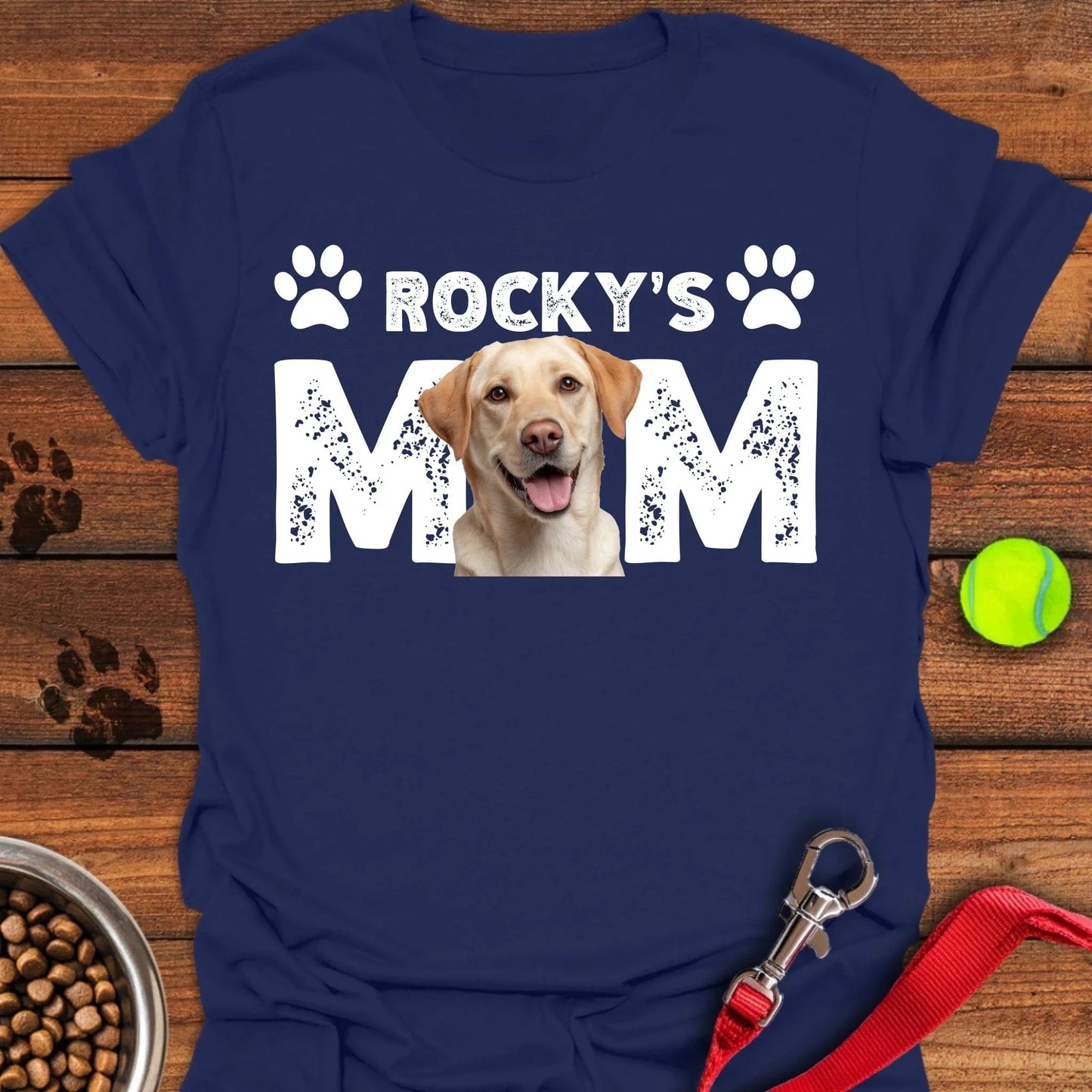 Personalized Lab Mom T-Shirt Unisex Softstyle T-Shirt Navy