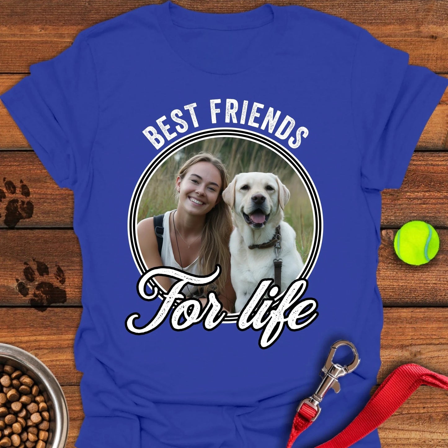 Personalized Best Friends Labrador T-Shirt Unisex Softstyle T-Shirt Royal