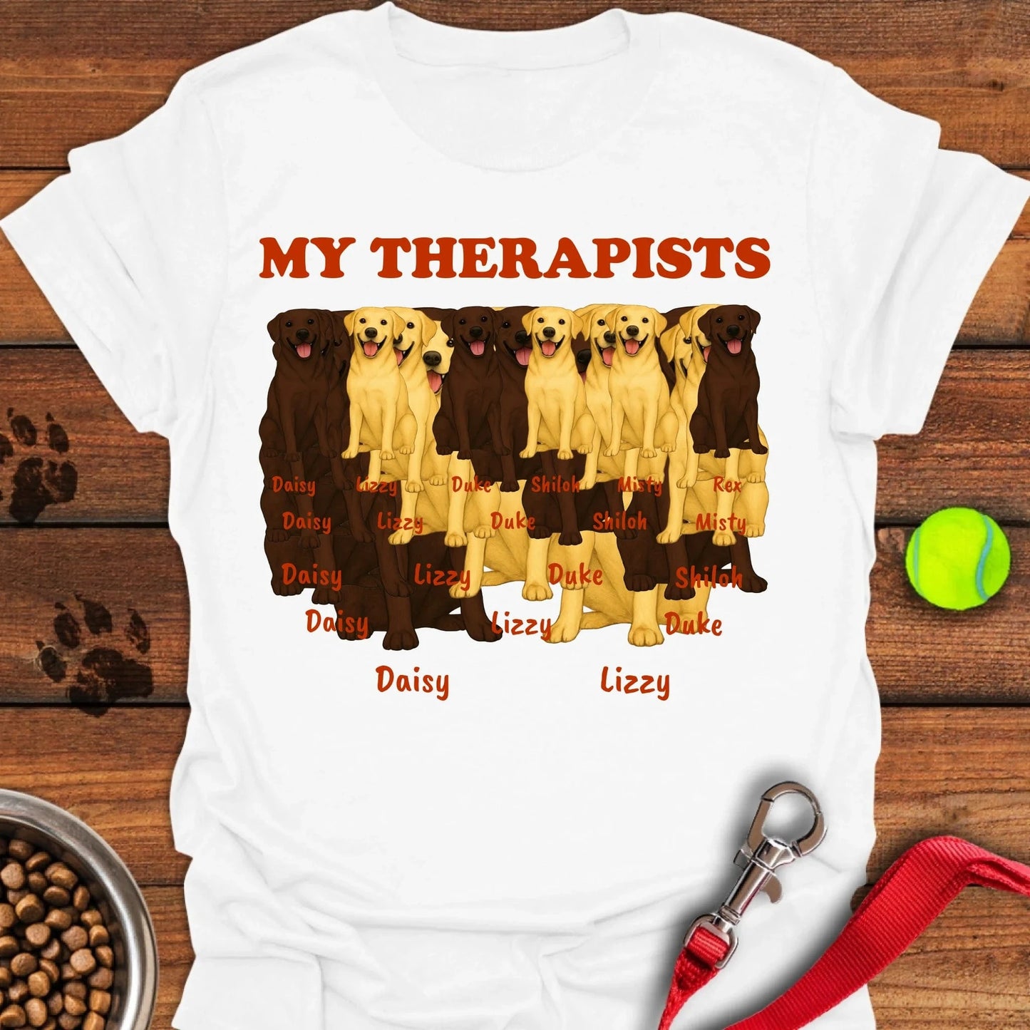 Personalized Therapist Labrador T-Shirt Unisex Softstyle T-Shirt White