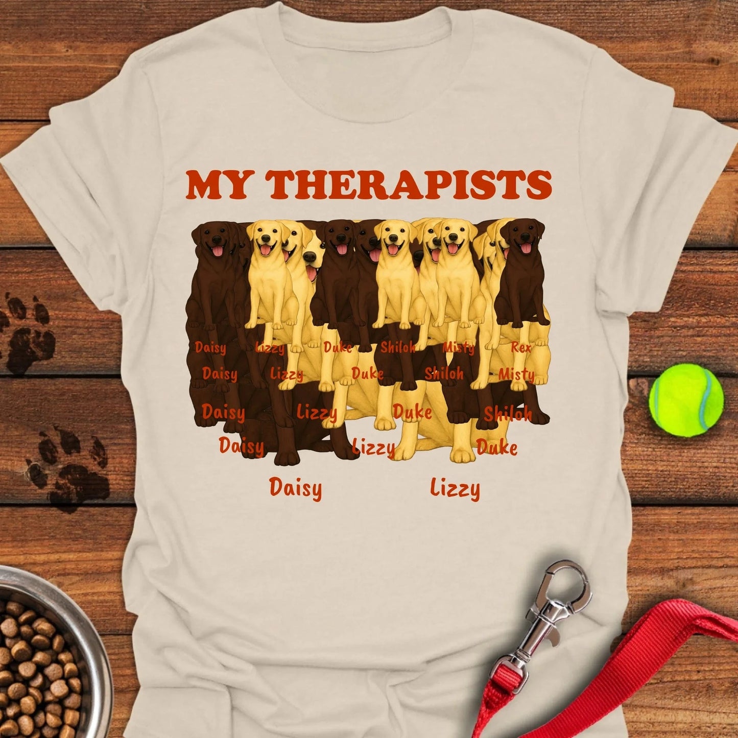 Personalized Therapist Labrador T-Shirt Unisex Softstyle T-Shirt Natural