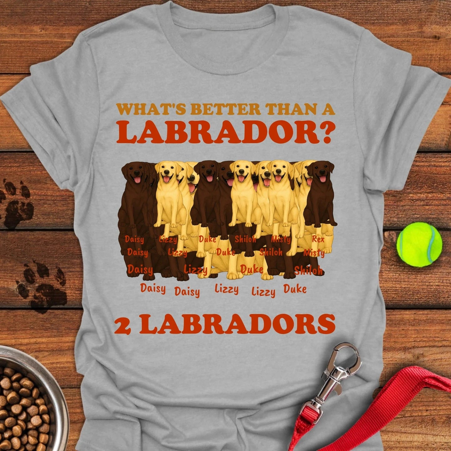 Personalized Fox Red Labrador T-Shirt Unisex Softstyle T-Shirt Sport Grey