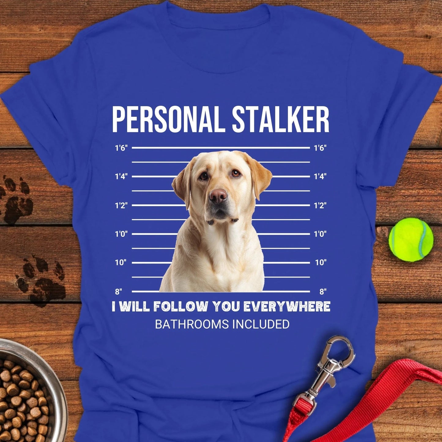 Personalized Labrador Stalker T-Shirt Unisex Softstyle T-Shirt Royal