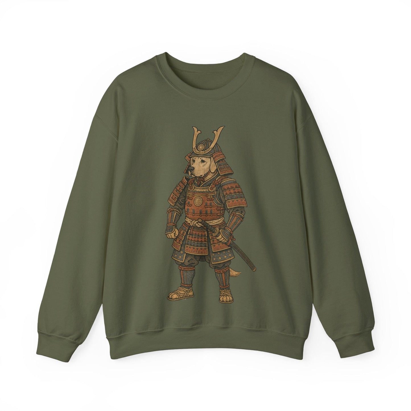 Labrador Samurai Crewneck Sweatshirt Military Green