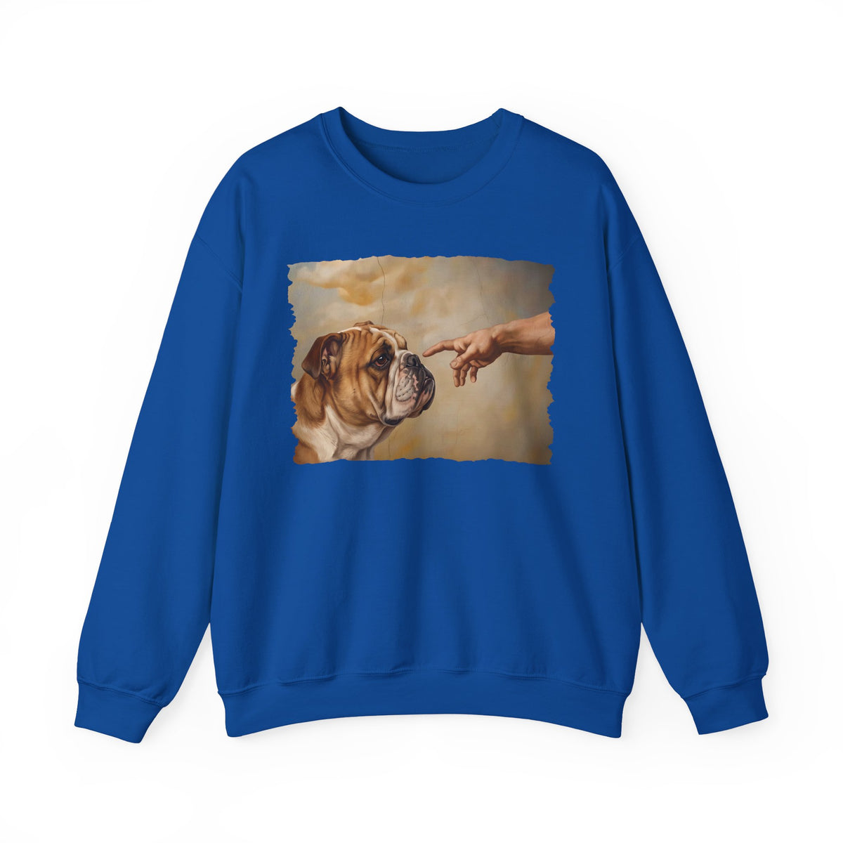 English Bulldog Creation Crewneck Sweatshirt Royal