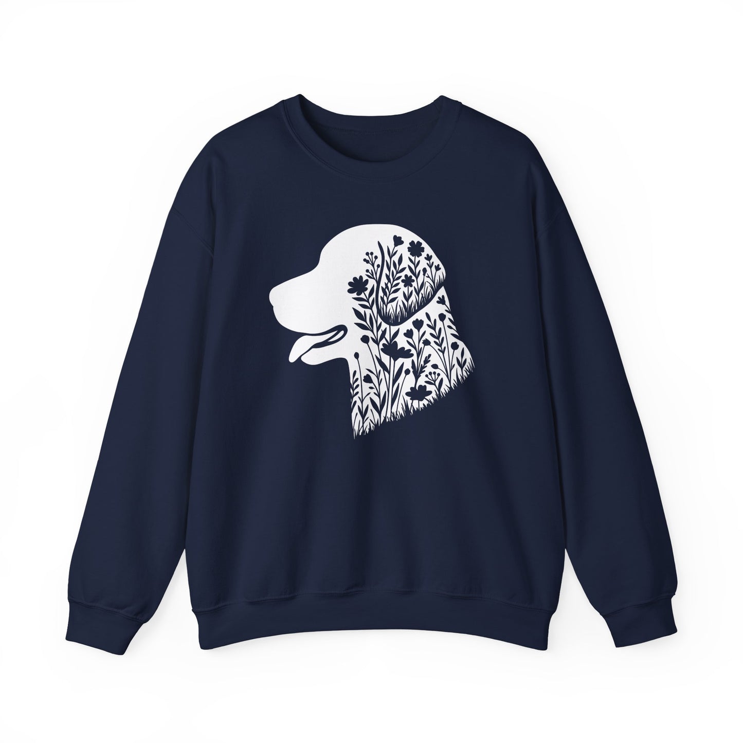 Chesapeake Bay Retriever Flowers Crewneck Sweatshirt