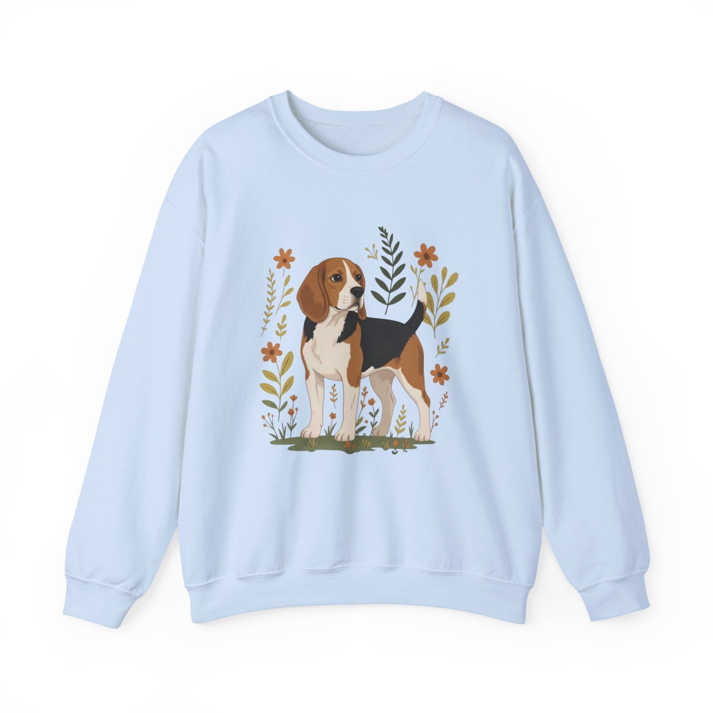 Beagle Flowers Crewneck Sweatshirt