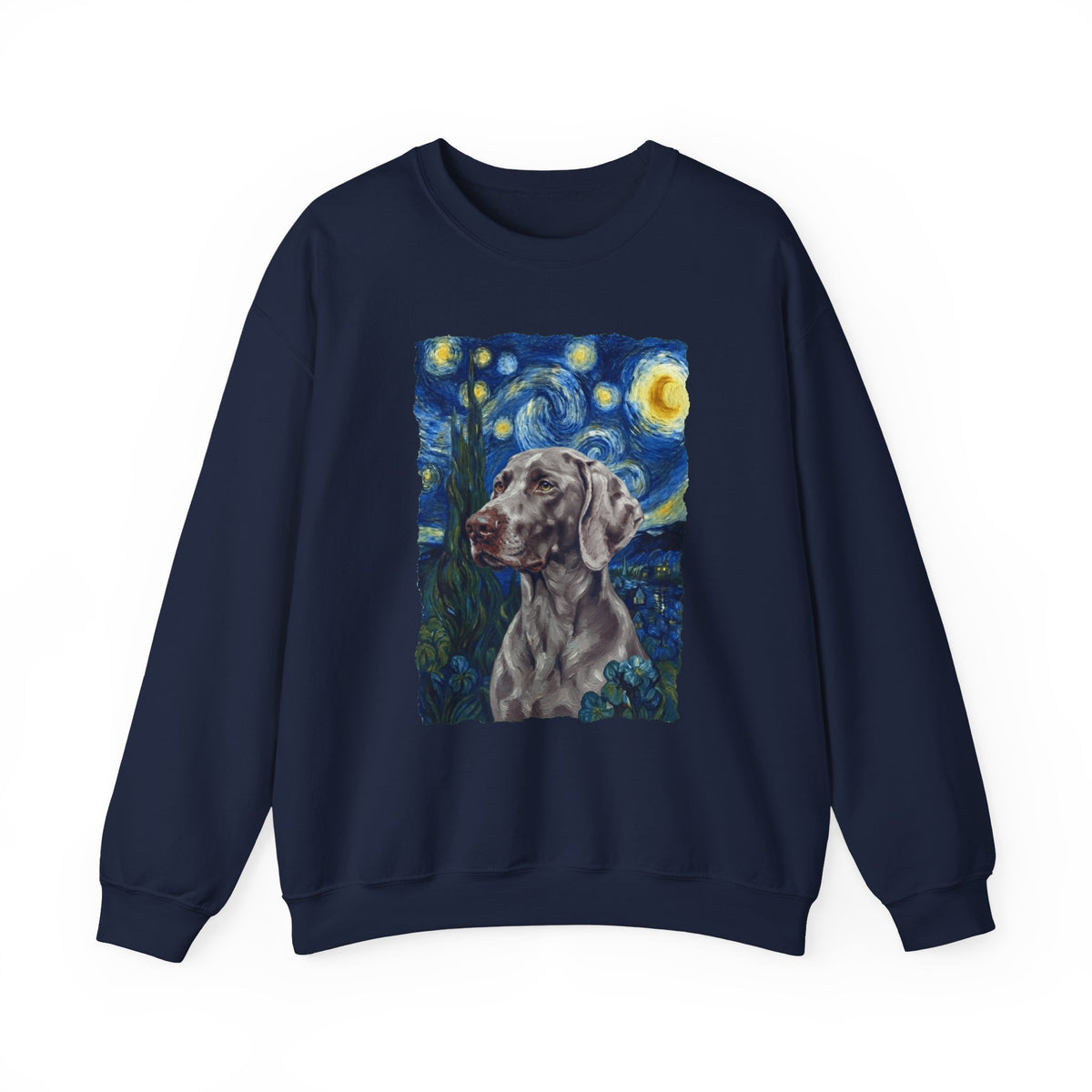 Weimaraner Van Gogh Crewneck Sweatshirt