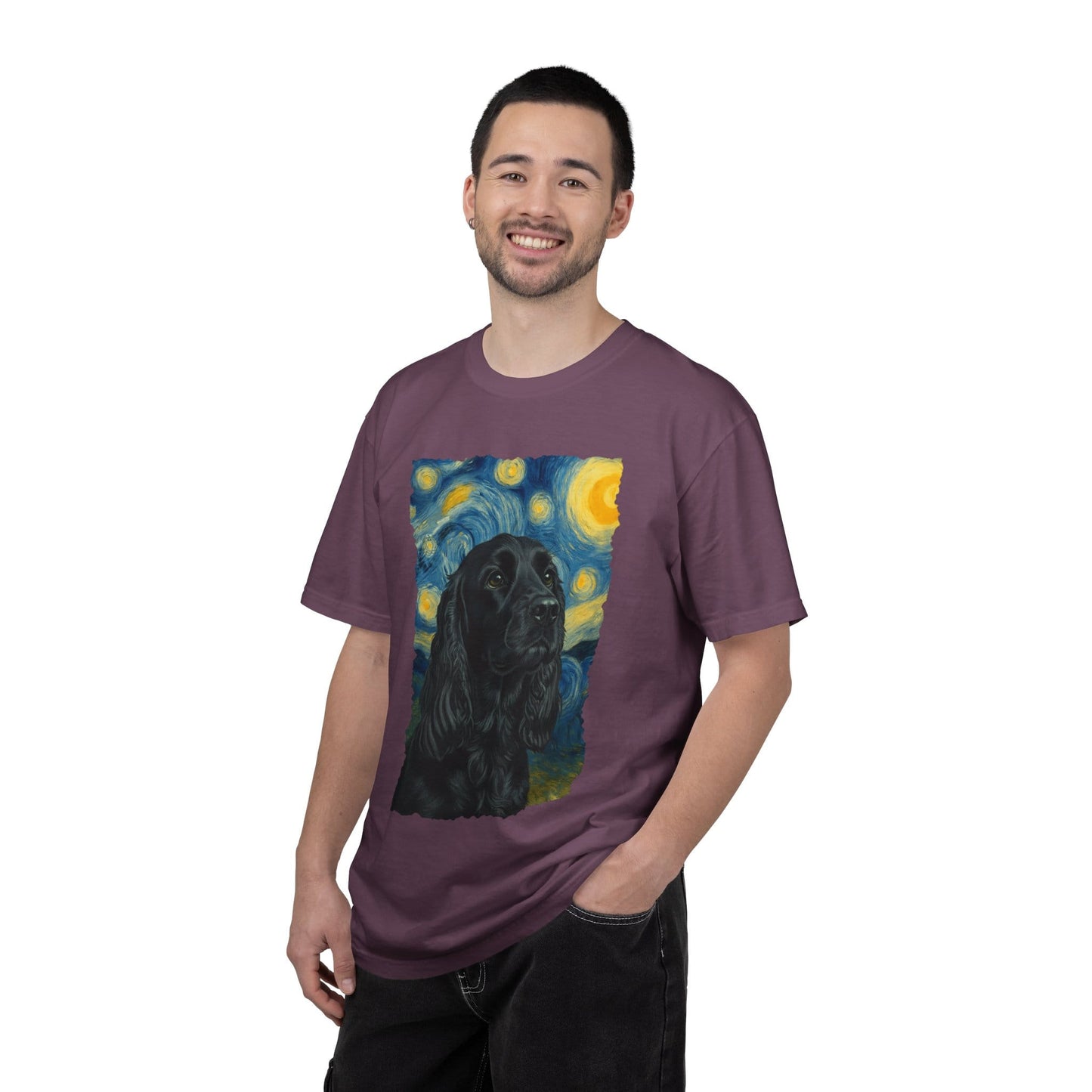 Black Cocker Spaniel van Gogh Premium Tee