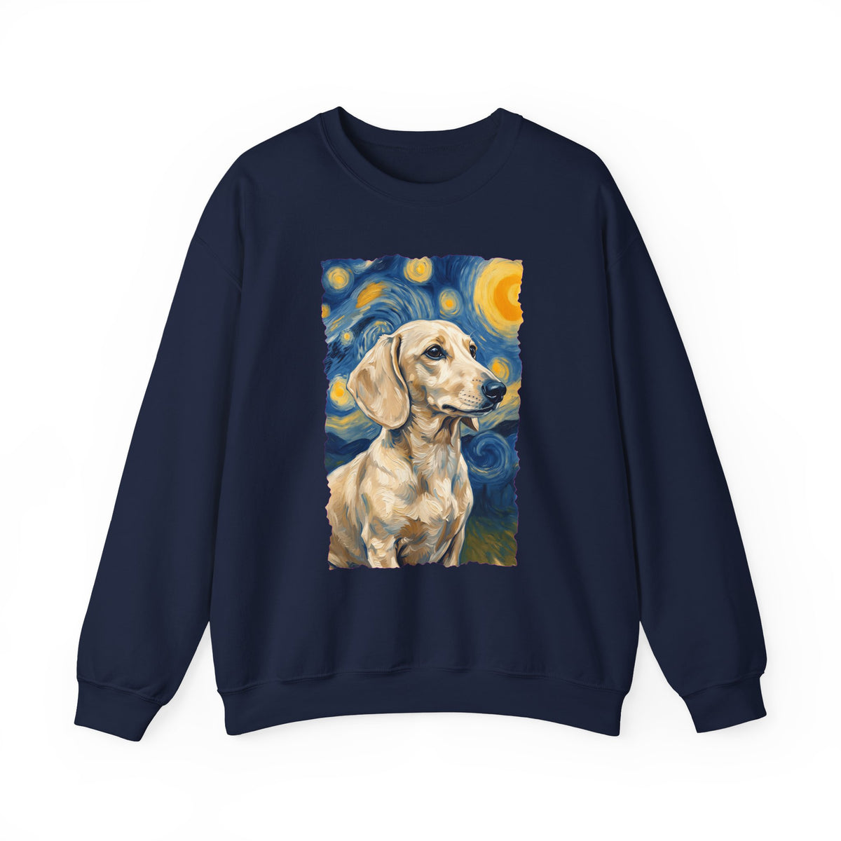 Dachshund Van Gogh Cream Crewneck Sweatshirt